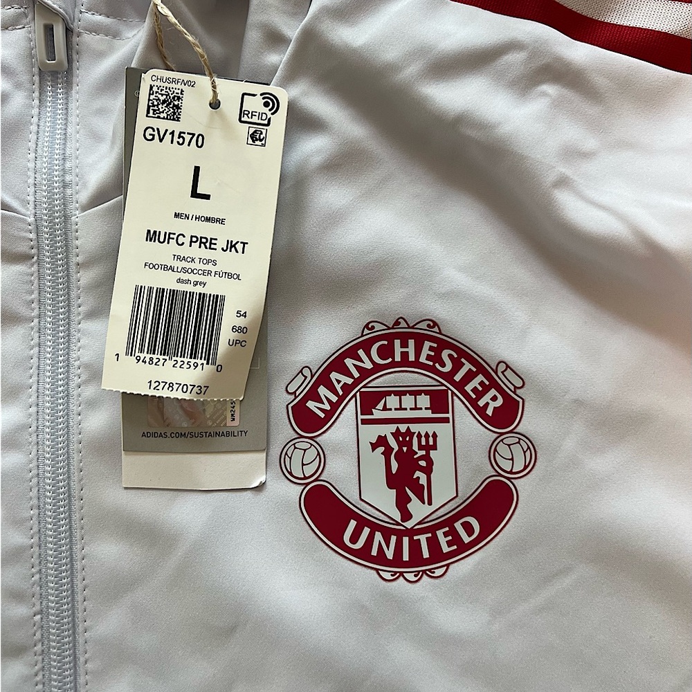 NWT - Manchester United Adidas AEROREADY Full-Zip Jacket